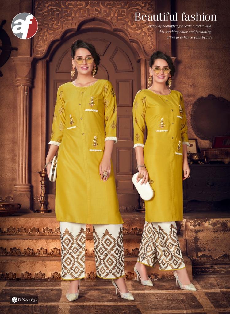 Buy Janasya Mustard & Orange Round Neck Kurti (Pack of 2) for Women Online  @ Tata CLiQ
