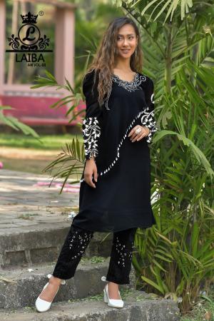 Jain Trendz Black color rayon latest designer kurtis